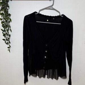 Anthropologie knitted & knotted Elegant Black Women's Cardigan